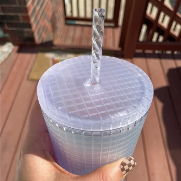 Starbucks Iridesdent Unicorn White Soft Grid 20 oz Tumbler Spring 2022 NWT - Picture 4 of 6